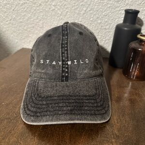 Stay Wild by Atticus Black Cap with Embroidery